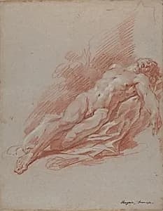 Study of a Male Nude by Anonymous, French
