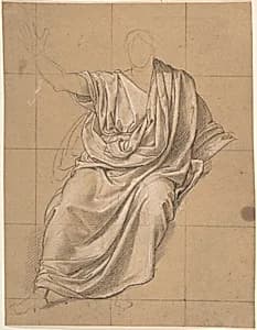 Study of Drapery by Jean-Baptiste Joseph Wicar