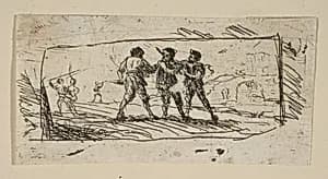 Study with Brigands (Lower Section) by Claude Lorrain (Claude Gellée)