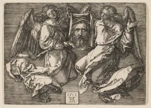 Sudarium displayed by two Angels by Albrecht Dürer