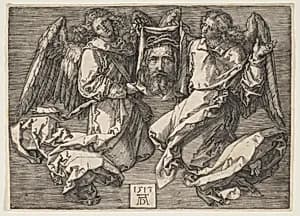Sudarium Held by Two Angels by Albrecht Dürer