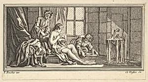 Sultana at Her Toilet by Claude Augustin Duflos le Jeune|François Boucher
