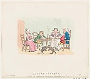 Sunday Evening by Rudolph Ackermann, London|Thomas Rowlandson|Henry William Bunbury