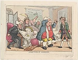 Symptoms of Choaking by Rudolph Ackermann, London|Thomas Rowlandson