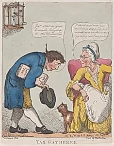 Tax Gatherer by Rudolph Ackermann, London|George Murgatroyd Woodward|Thomas Rowlandson