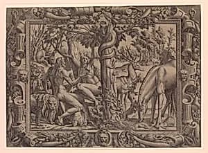 Temptation in the Garden by Luca Penni|Jean Mignon