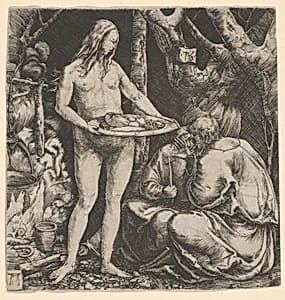 Temptation of Two Hermits by Albrecht Altdorfer