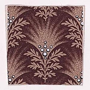 Textile Design with Alternating Palmettes Decorated with Pearls Flanked by Bundles of Leaves by Anonymous, Alsatian, 19th century