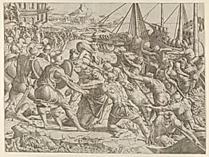 The Abduction of Helen by Jean Mignon|Luca Penni