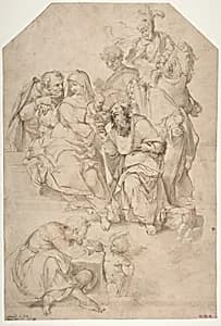 The Adoration of the Magi by Nosadella (Giovanni Francesco Bezzi)