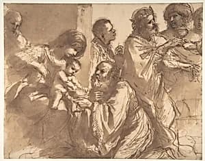 The Adoration of the Magi by Guercino (Giovanni Francesco Barbieri)