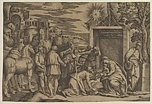 The Adoration of the Magi by Battista Franco|Monogrammist 9|Marco Angolo del Moro