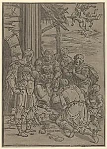 The Adoration of the Magi by Andrea Andreani|Aurelio Luini