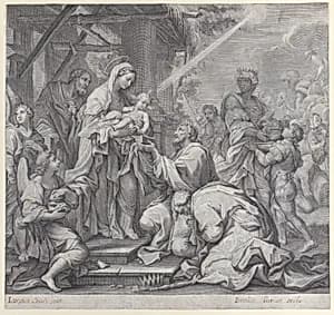The Adoration of the Magi by Benoit Farjat|Giuseppe Bartolomeo Chiari