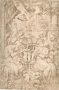 The Adoration of the Shepherds by Trometta (Nicolò Martinelli)