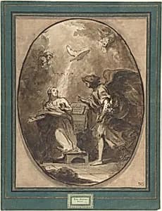 The Annunciation by Pietro Melchiorre Ferrari