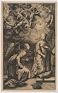 The Annunciation by Hendrick Goltzius|Israël Crispin le Jeune