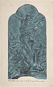 The Archangel Michael Banishing Vice by Franz Ludwig Hermann
