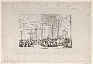 The Bank by Thomas Rowlandson