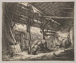 The Barn by Adriaen van Ostade