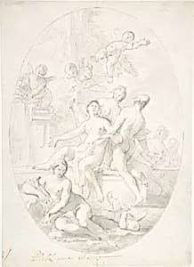 The Bath of Psyche by Pierre Jacques Cazes