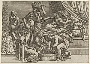 The Birth of the Virgin by Anonymous, French, School of Fontainebleau, 16th century|Giulio Romano