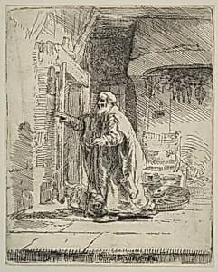 The Blindness of Tobit by Rembrandt (Rembrandt van Rijn)