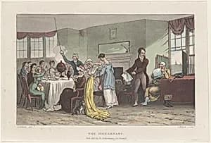 The Breakfast by James Green|John Bluck|Thomas Rowlandson|Rudolph Ackermann, London