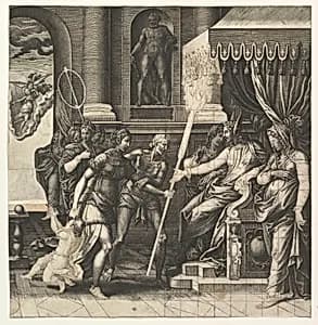 The Calumny of Apelles by Giorgio Ghisi|Luca Penni