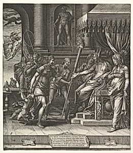 The Calumny of Apelles by Giorgio Ghisi|Luca Penni