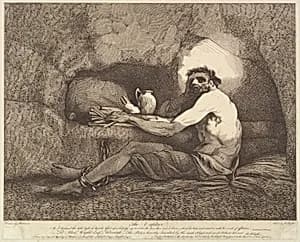The Captive (Sterne's Sentimental Journey) by John Hamilton Mortimer|Robert Blyth