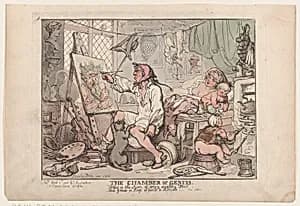 The Chamber of Genius by Thomas Rowlandson