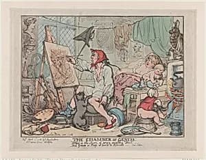 The Chamber of Genius by Thomas Rowlandson