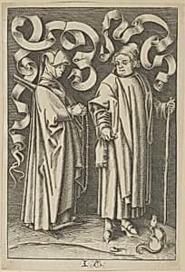 The Churchgoers by Israhel van Meckenem|Anonymous
