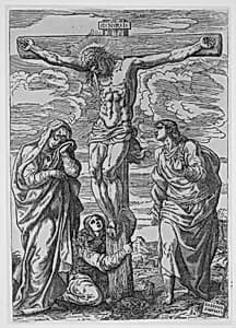 The Crucifixion by Giuseppe Salviati (Giuseppe Porta, called Il Salviati)