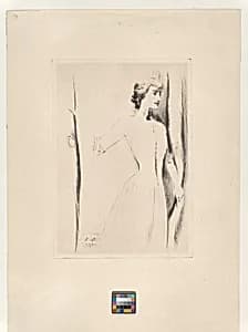 The Curtain by Fernand Khnopff|Société des Aquafortistes Belges