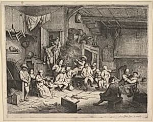 The Dance at the Inn by Adriaen van Ostade