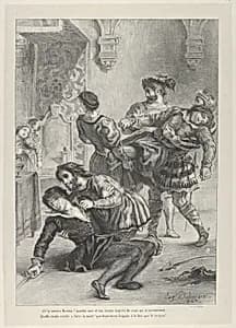 The Death of Hamlet by Eugène Delacroix|William Shakespeare|Villain