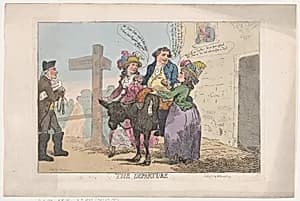 The Departure by The Right Honorable Edmund Burke|Henrietta Ponsonby, Countess of Bessborough|William Humphrey|Georgiana, Duchess of Devonshire|Charles James Fox|Thomas Rowlandson
