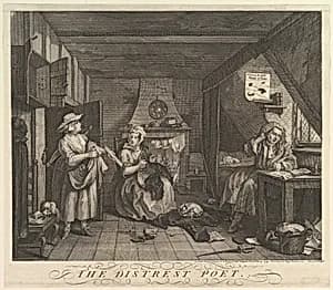The Distrest Poet by William Hogarth