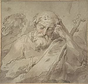 The Dream of Saint Joseph by Giovanni Larciani ("Master of the Kress Landscapes")
