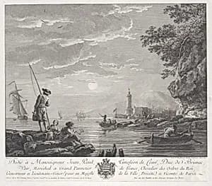 The End of the Fishing by Jacques Philippe Le Bas|Pietro Antonio Martini|Joseph Vernet