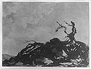 The Fallen Tree by Alexander Cozens