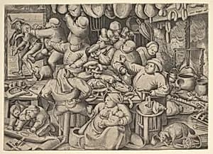 The Fat Kitchen by Pieter van der Heyden|Pieter Bruegel the Elder|Hieronymus Cock