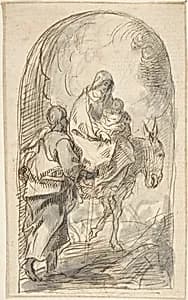 The Flight into Egypt by Anonymous, Spanish, School of Seville, 17th century|Pedro Duque Cornejo