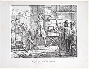 The Fool Who Sells Wisdom by Godefroy Engelmann|Carle (Antoine Charles Horace) Vernet