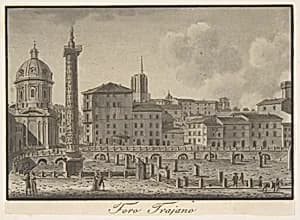 The Forum of Trajan, Rome by Giovanni Battista Cipriani