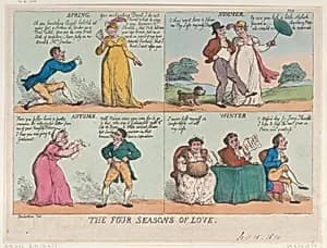 The Four Seasons of Love by Thomas Rowlandson|Thomas Tegg