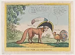 The Fox and the Grapes by Thomas Rowlandson|Rudolph Ackermann, London|George Murgatroyd Woodward