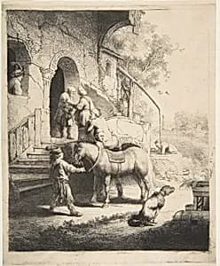 The Good Samaritan by Rembrandt (Rembrandt van Rijn)